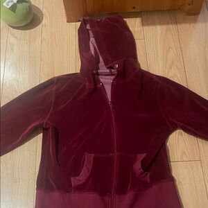 Women’s velvet zip up